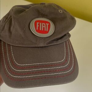 Fiat Red and Gray Buckleback Cap One Size